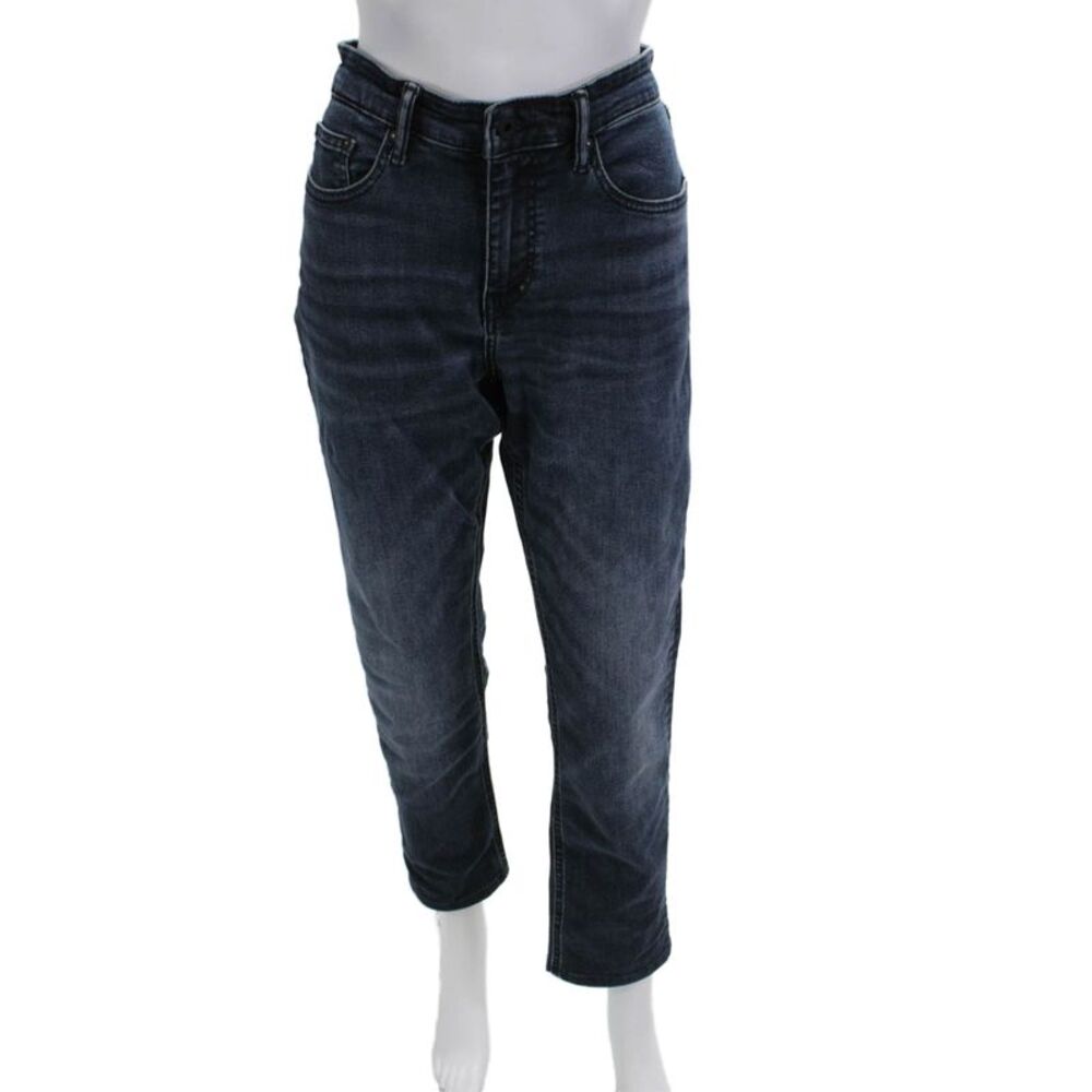 PRPS Unisex Cropped Ankle Dark Blue Denim Jeans Mid Rise Size 31